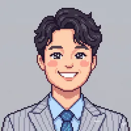 Pixel-art portrait of Zhanming Chen